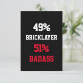 Metselaar Badass Kaart (Staand voorkant)