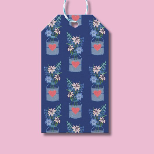 Metselaars Pot Bloemmotief Cadeaublaadjes Cadeaulabel