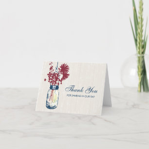 Metselpot gevuld met wilde bloemen bedankkaart