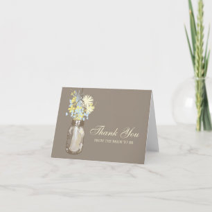 Metselpot gevuld met wilde bloemen bedankkaart
