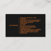 metselstenen Visitekaartje (Achterkant)