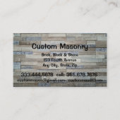 Metselwerk baksteen, blok steen Custom Business Visitekaartje (Voorkant)