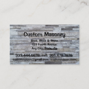 Metselwerk Brick, Block Stone Custom Business Visitekaartje