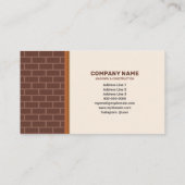 Metselwerk en constructie visitekaartje (Achterkant)