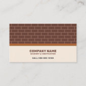 Metselwerk en constructie visitekaartje (Voorkant)