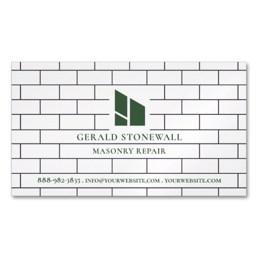metselwerk magnetisch visitekaartje (Voorkant)
