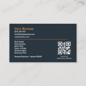 Metser QR-code Professionele Diensten Visitekaartje (Achterkant)