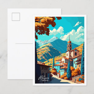 Metsovo Griekenland Kunst vintage reisillustratie Briefkaart