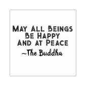 Metta Prayer kan allemaal gelukkig en vredig zijn Rubberstempel (Afrduk)