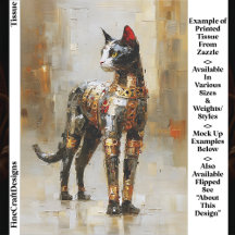 Mettalic Steampunk Cat Portrait EM5L Decoupage