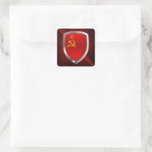 Mettalisch Embleem van de Sovietic Union Vierkante Sticker (Tas)