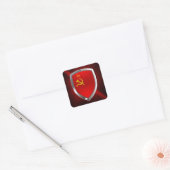 Mettalisch Embleem van de Sovietic Union Vierkante Sticker (Envelop)