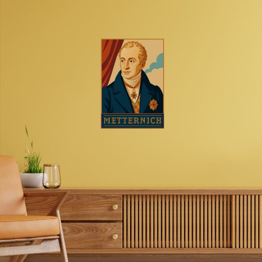 Metternich: moderne vintage poster (Woonkamer 2)