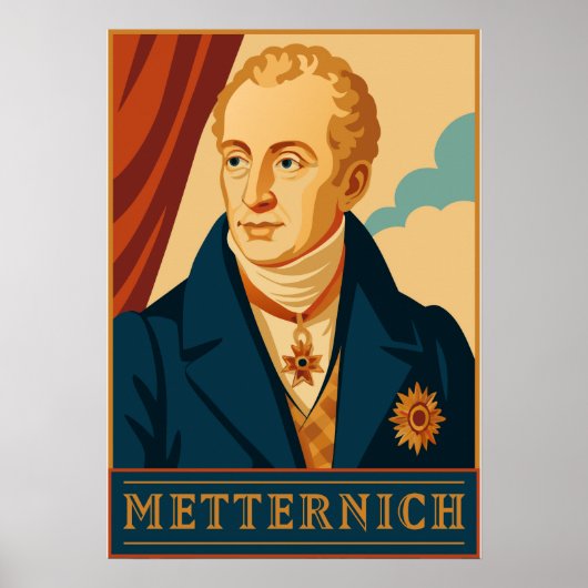 Metternich: moderne vintage poster (Voorkant)