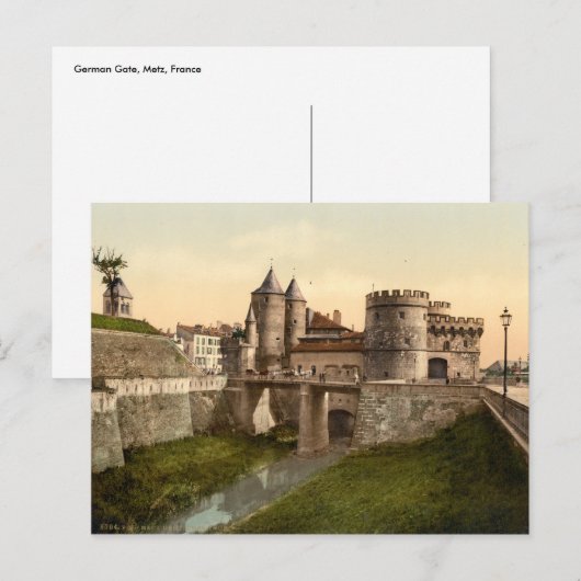 Metz - Duitse poort Briefkaart (Voorkant / Achterkant)