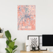 Metz - France Breezy City Map Poster (Thuiskantoor)