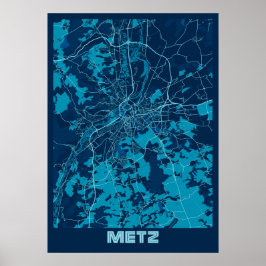 Metz - France Peace City Map Poster