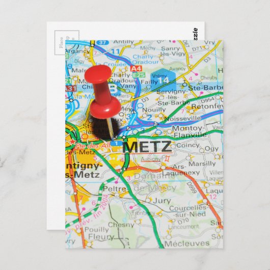 Metz, Frankrijk Briefkaart (Voorkant / Achterkant)