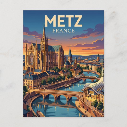 Metz Frankrijk Briefkaart (Voorkant)