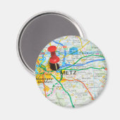 Metz, Frankrijk Magneet (Voorkant / Achterkant)
