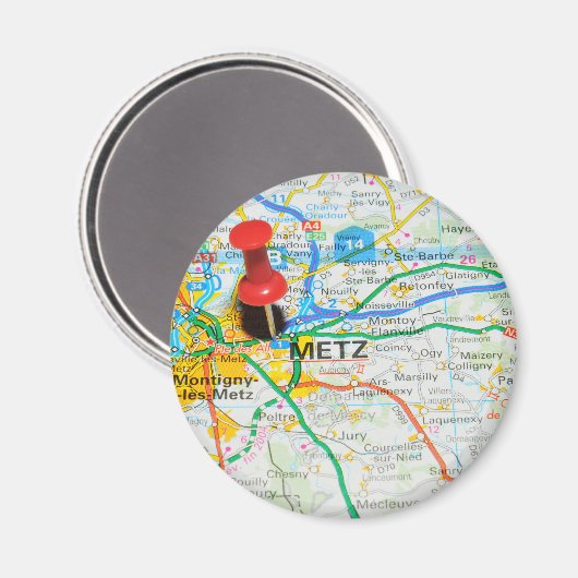 Metz, Frankrijk Magneet (Voorkant / Achterkant)