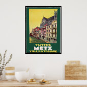 Metz Frankrijk Vintage Poster (Keuken)