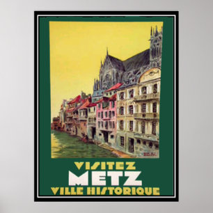 Metz Frankrijk Vintage Poster