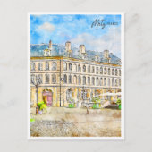 Metz Frankrijk vintage reizen waterverf Briefkaart (Voorkant)