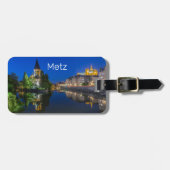 Metz Temple Neuf France Night Moselle Souvenir Bagagelabel (Voorkant horizontaal)