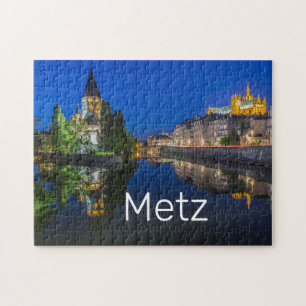 Metz Temple Neuf France Night Moselle Souvenir Legpuzzel