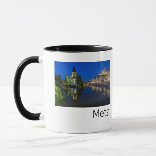 Metz Temple Neuf France Night Moselle Souvenir Mok (Links)