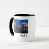 Metz Temple Neuf France Night Moselle Souvenir Mok (Voorkant links)