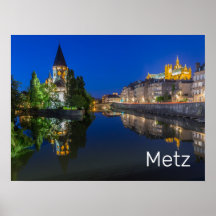 Metz Temple Neuf France Night Moselle Souvenir