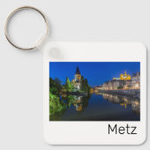 Metz Temple Neuf France Night Moselle Souvenir Sleutelhanger (Voorkant)