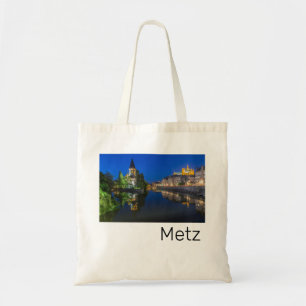 Metz Temple Neuf Frankrijk Nacht Moselle Souvenir Tote Bag