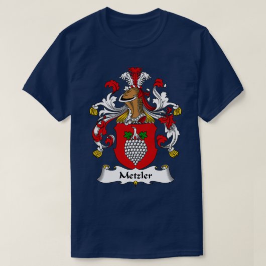 Metzler Coat of Arms Family Crest T-shirt (Design voorkant)