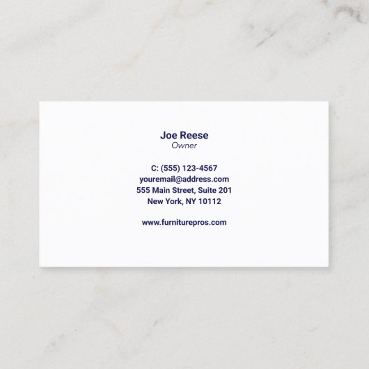 Meubelassemblage Visitekaartje (Achterkant)