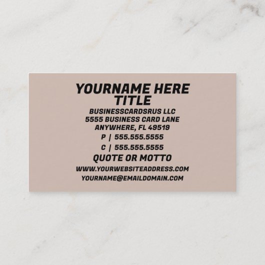 Meubelbekleding Stoel Visitekaartje (Achterkant)