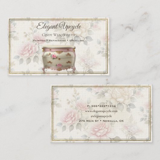 Meubelen, geverfd, voor het splijten van vuurwerk visitekaartje (Voorkant / Achterkant)