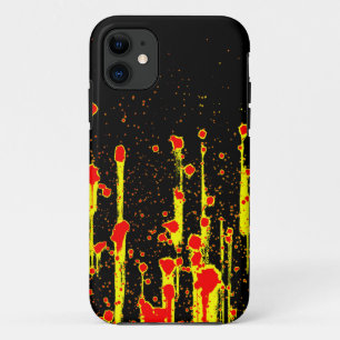 Meubelen Neon Yellow Red Abstract Art voelt het Case-Mate iPhone Case