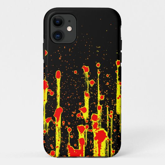 Meubelen Neon Yellow Red Abstract Art voelt het Case-Mate iPhone Case (Achterkant)