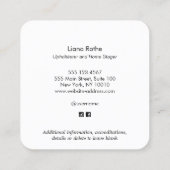 Meubelen Upholstery en huisdecoratie Square Bu Vierkante Visitekaartje (Achterkant)