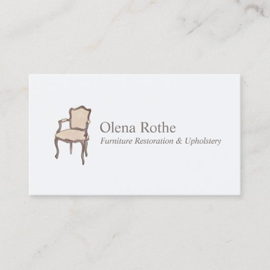 Meubelen voor stoffering en stoffering contactkaartje (Voorkant)