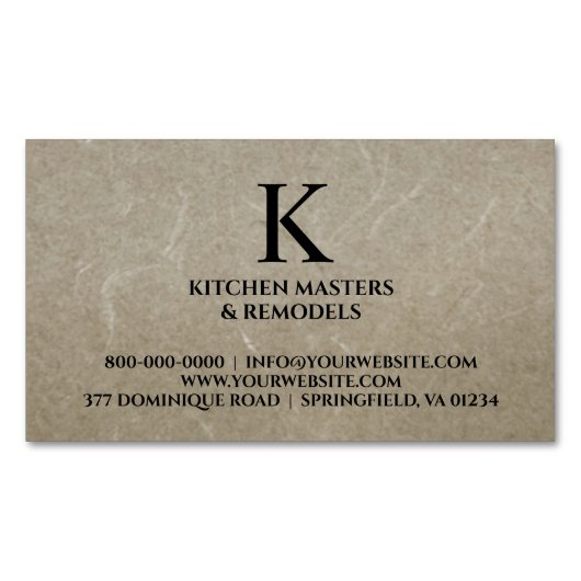 meubelmaçonniek magnetisch visitekaartje (Voorkant)