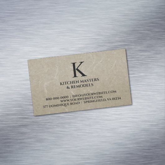 meubelmaçonniek magnetisch visitekaartje (Voorbeeld)