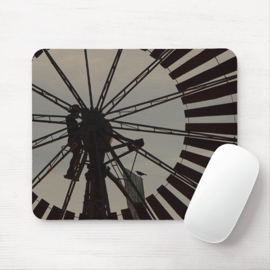 Meubelmolen silhouette mousepad muismat (Met muis)