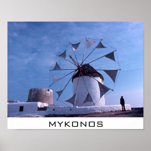 Meubelmolen van Mykonos klein poster (Voorkant)