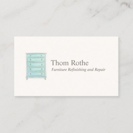 Meubelraffinagekaas van Drawers Roepkaart Contactkaartje (Voorkant)