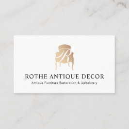 Meubelrestauratie & Decor Gouden Monogram Logo Visitekaartje