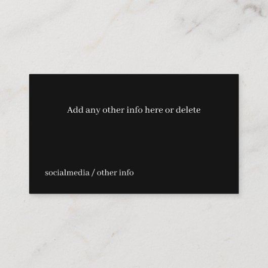 Meubels Assemblage Schroevendraaier Zwart Visitekaartje (Achterkant)